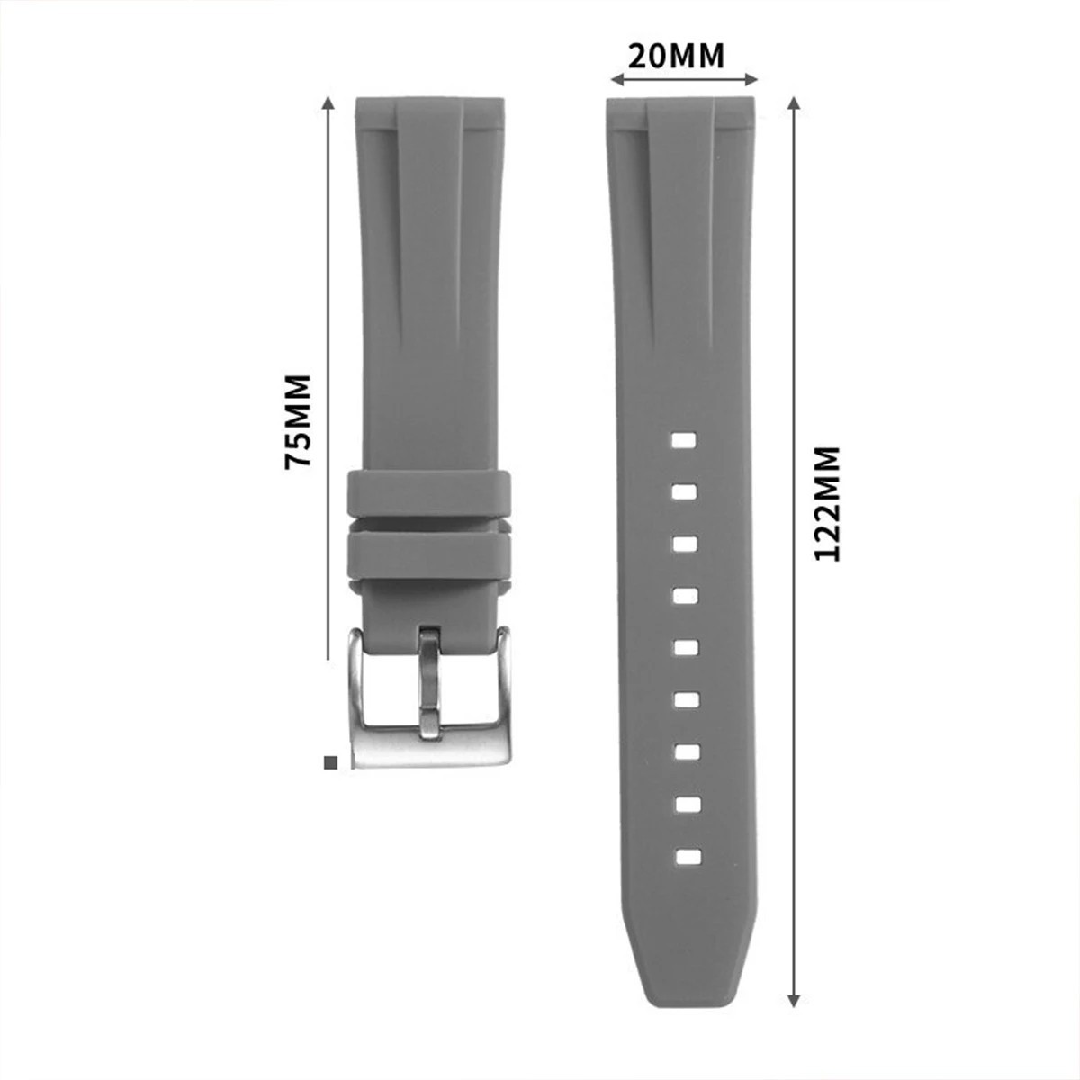 Premium Silicone Rubber Watch Strap 20mm 22mm Quick Release Universal Watch Band