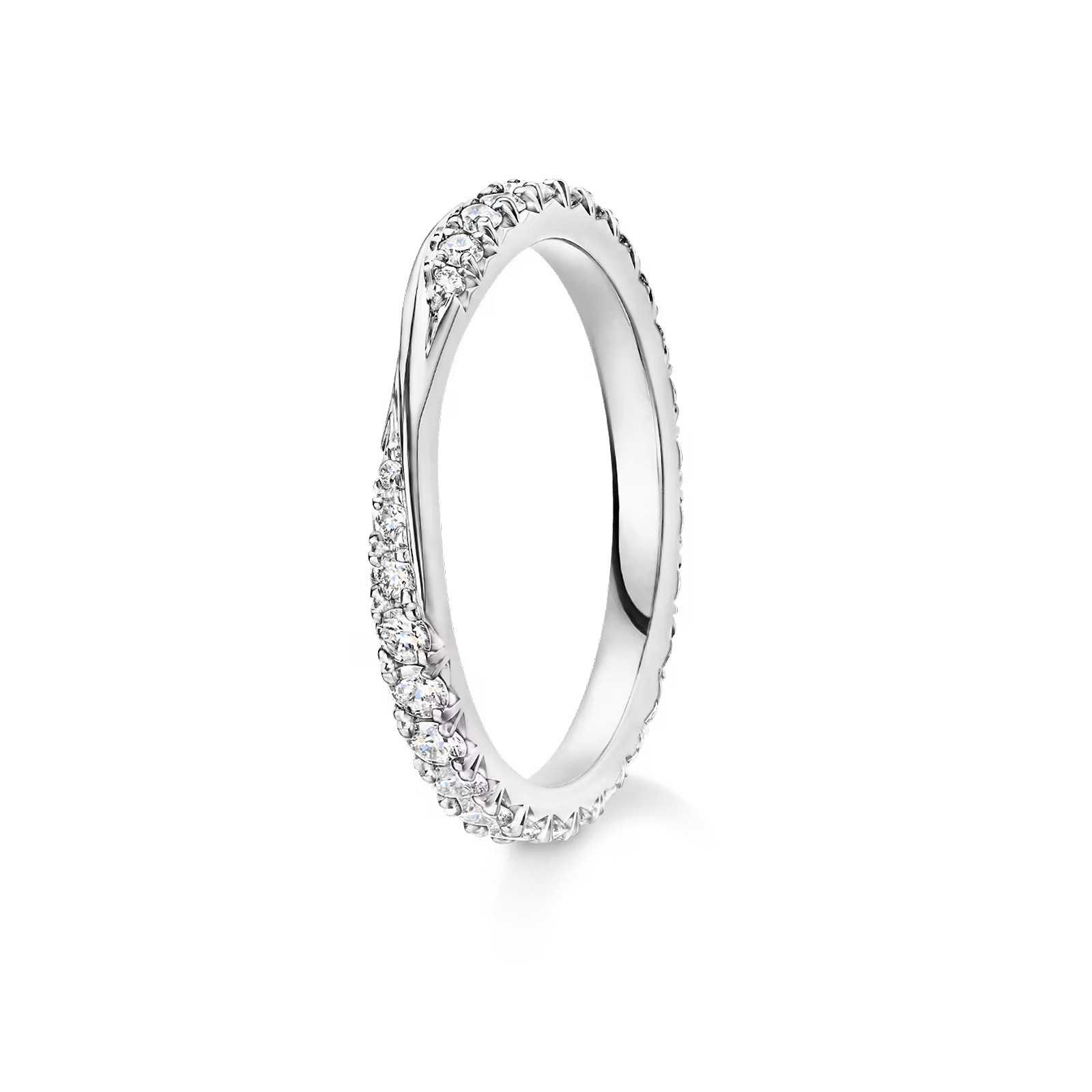 Proposal Wedding Band Solid 950 Platinum Round Cut 0.54 Ct Lab Grown E F VVS
