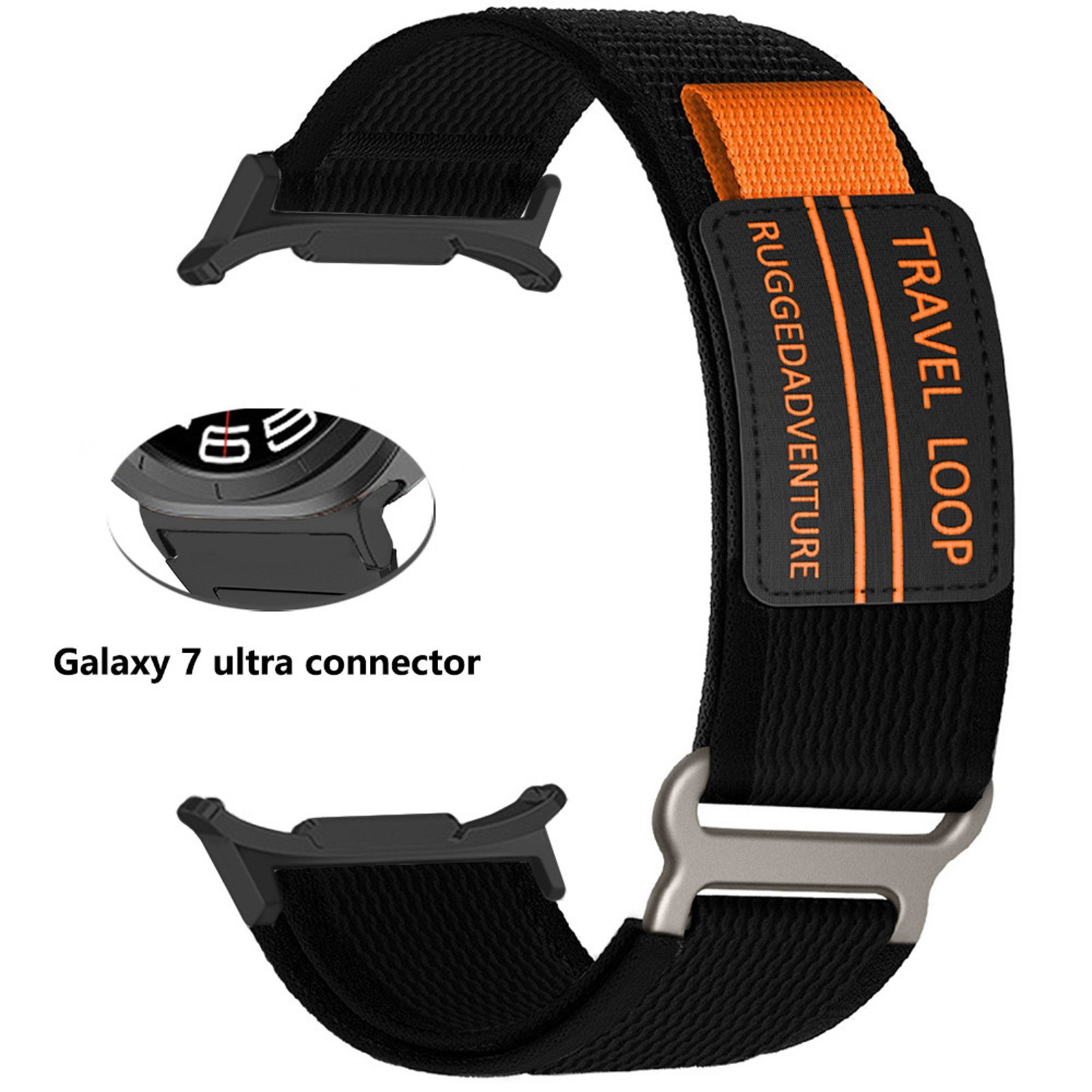 Fr Samsung Galaxy Watch Ultra 2025/Ultra 47mm Band Rugged Nylon Strap Woven Loop