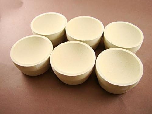 Lot of 6 – # 10 Mabor Cupel 2-3/8″ Gold-Assay-Smelting-Refining-Melting-Cupels