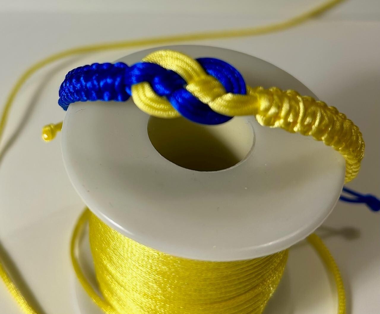Stand with Ukraine adjustable Bracelet, Blue and yellow bracelet. 90% will donat