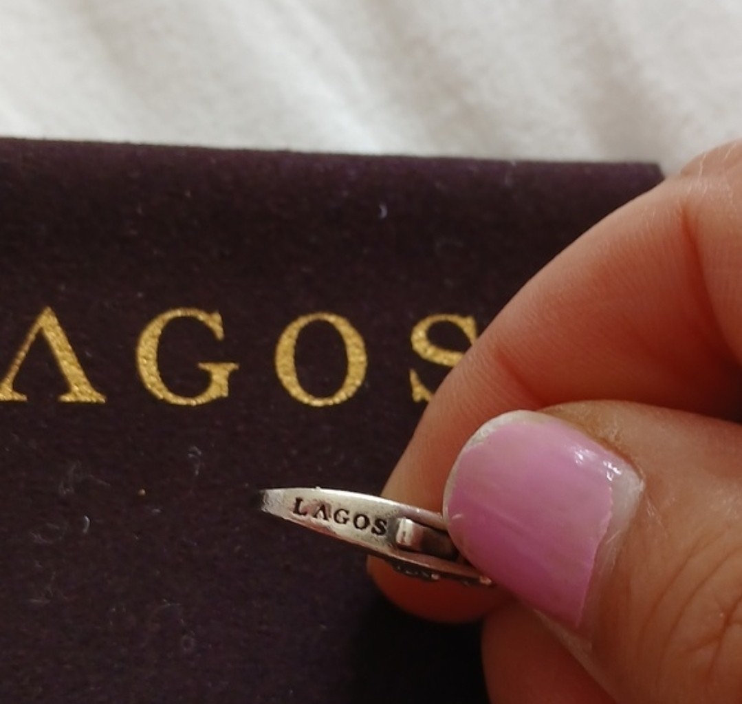 Lagos 925 Sterling Silver Mother of Pearl Oval Link Bracelet 7in Lobster