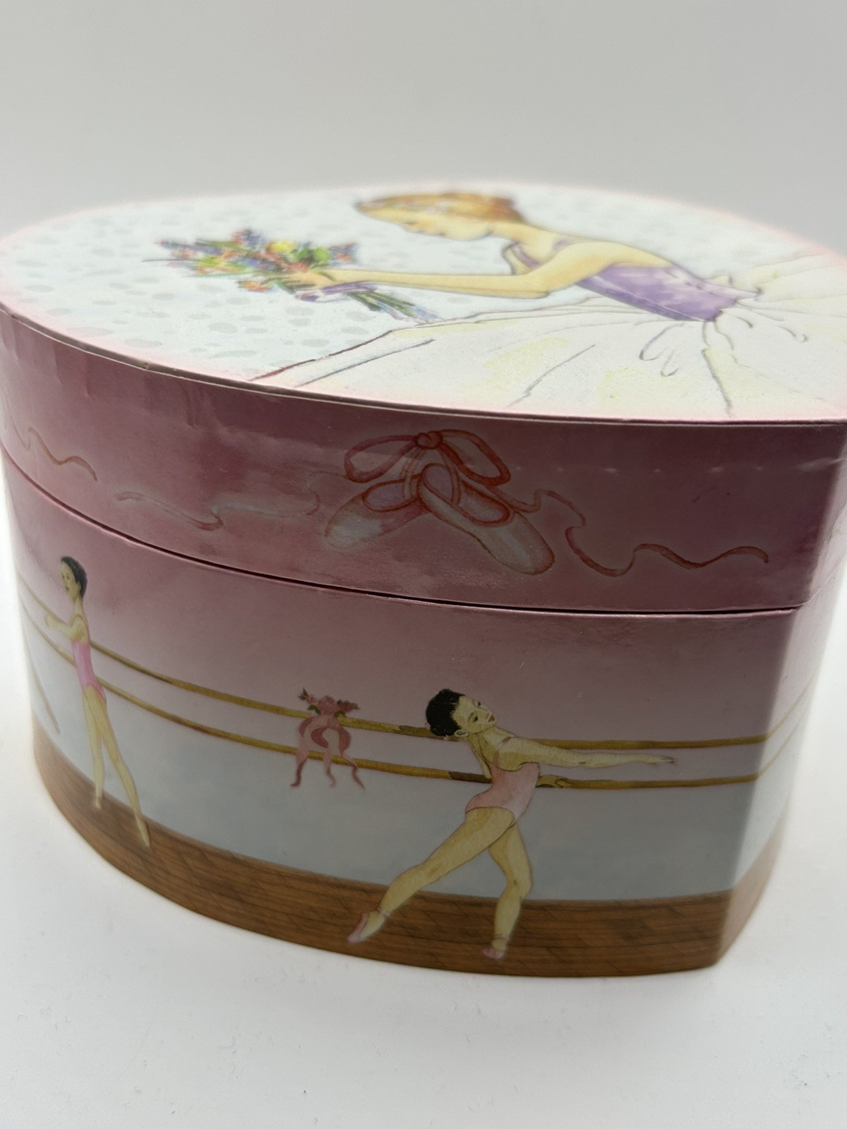 Ballerina Heart Musical Jewelry Box Enchantmints Ballet Spinning Dancer Mirror