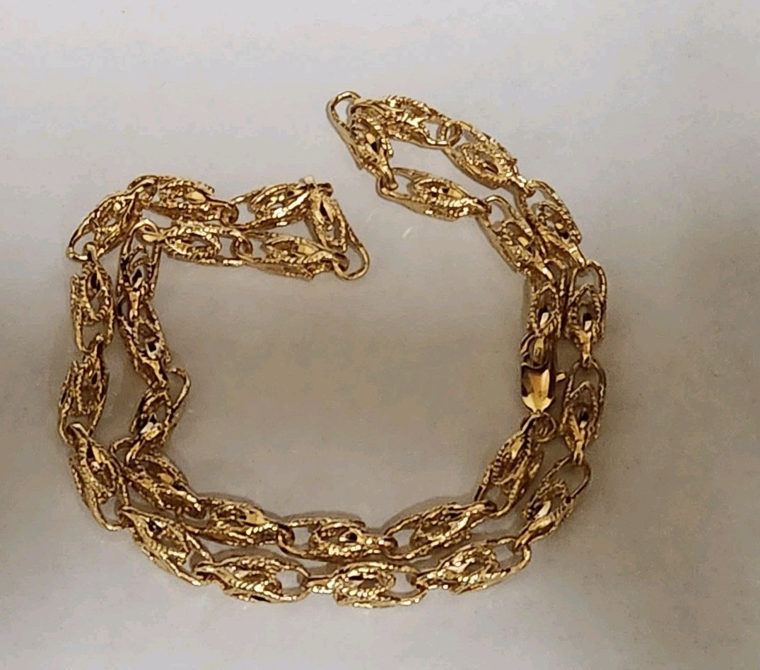 Men’s Lady’s Yellow Gold Plated Turkish Rope Chain 20in inch Long 6mm Wide New