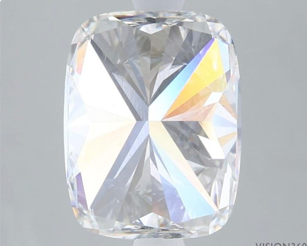 2.4 Ct Cushion Cut IGI Certified Lab Grown CVD Diamond D Color VS1 Clarity Stone