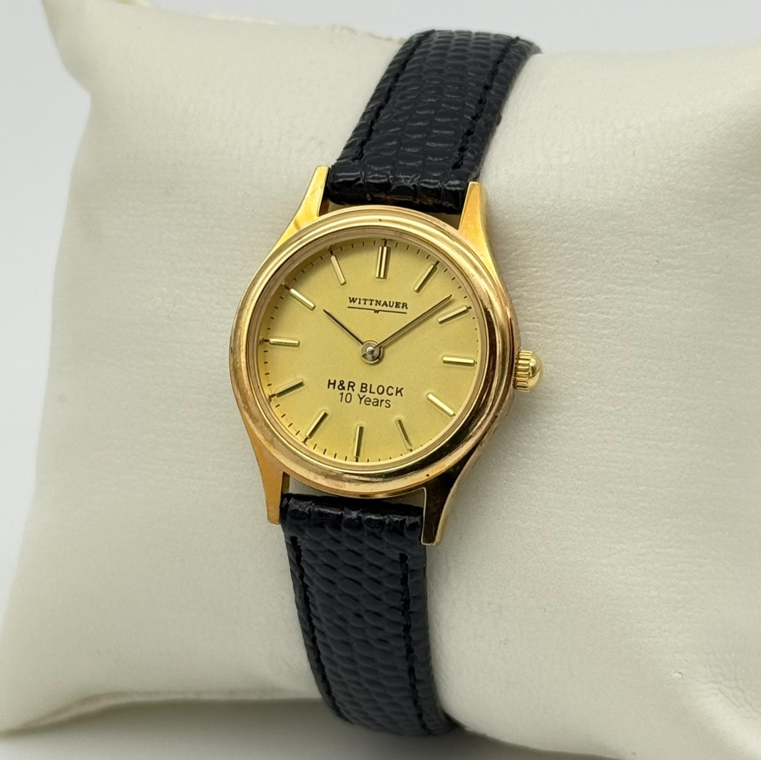 Women’s WITTNAUER Vintage H&R Block Employee 10 Years Gold Tone Quartz Watch