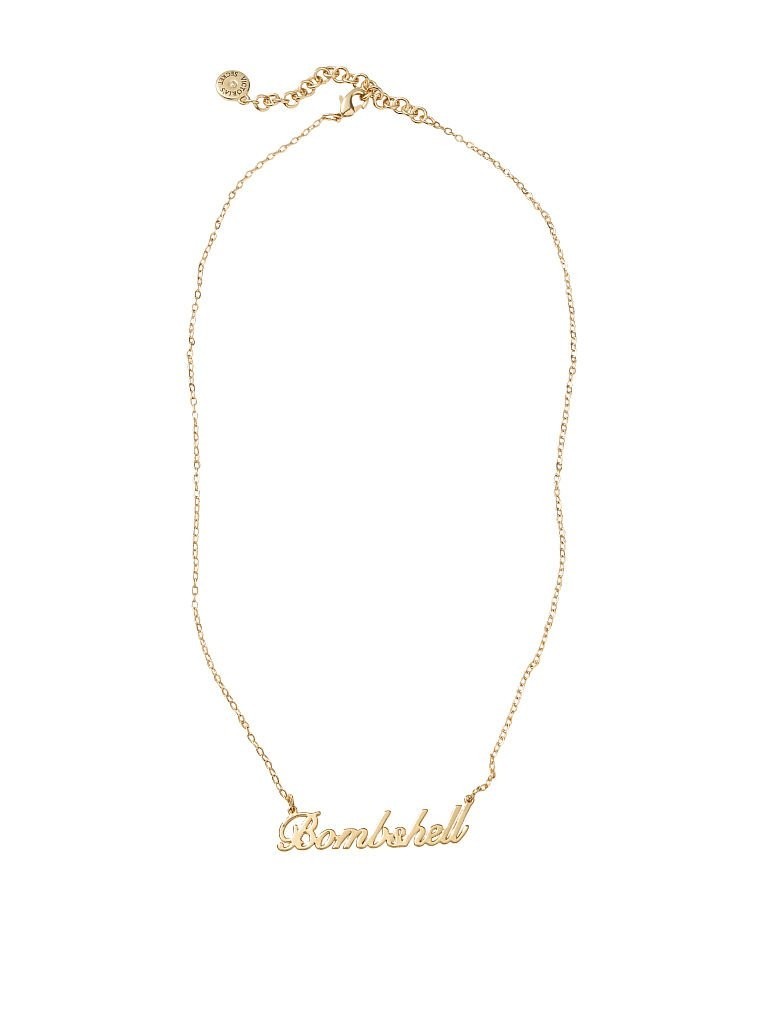 Victoria’s Secret Gold Tone 18” Dainty “Bombshell” Chain Necklace New!