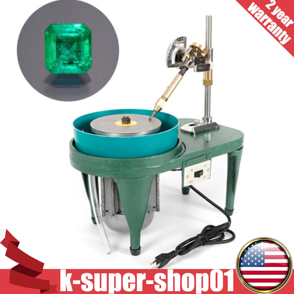 2800RPM Gemstone Grinding Jewelry Lapidary Cutting Polisher Gem Faceting Machine