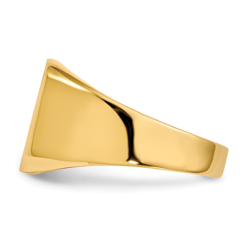 10k Yellow Gold 13.0×12.5mm Open Back Mens Signet Ring Size 10