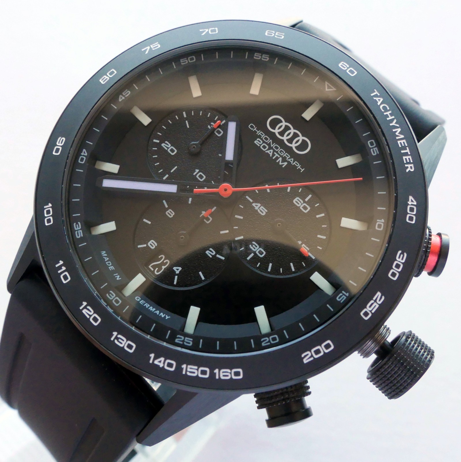 Audi Sport Driver Diver Racing Car Accessory Chronograph Made in Germany Watch