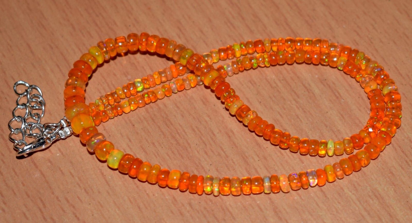 16″Natural ethiopian Opal Welo Fire Opal Gemstone Beads Necklace Black Friday
