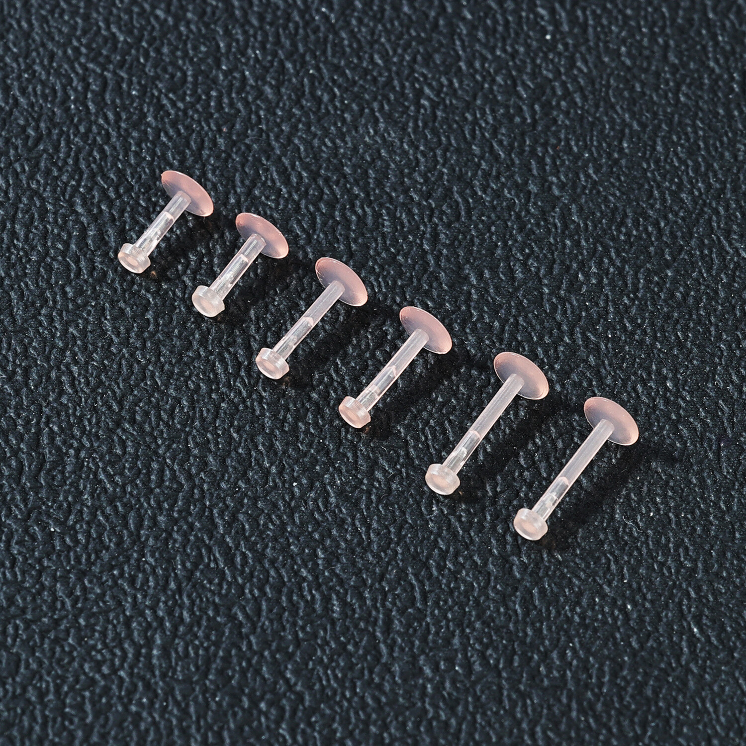 9Pcs Clear Acrylic Retainer Lip Rings Nose Stud Ear Helix Tragus Labret Piercing