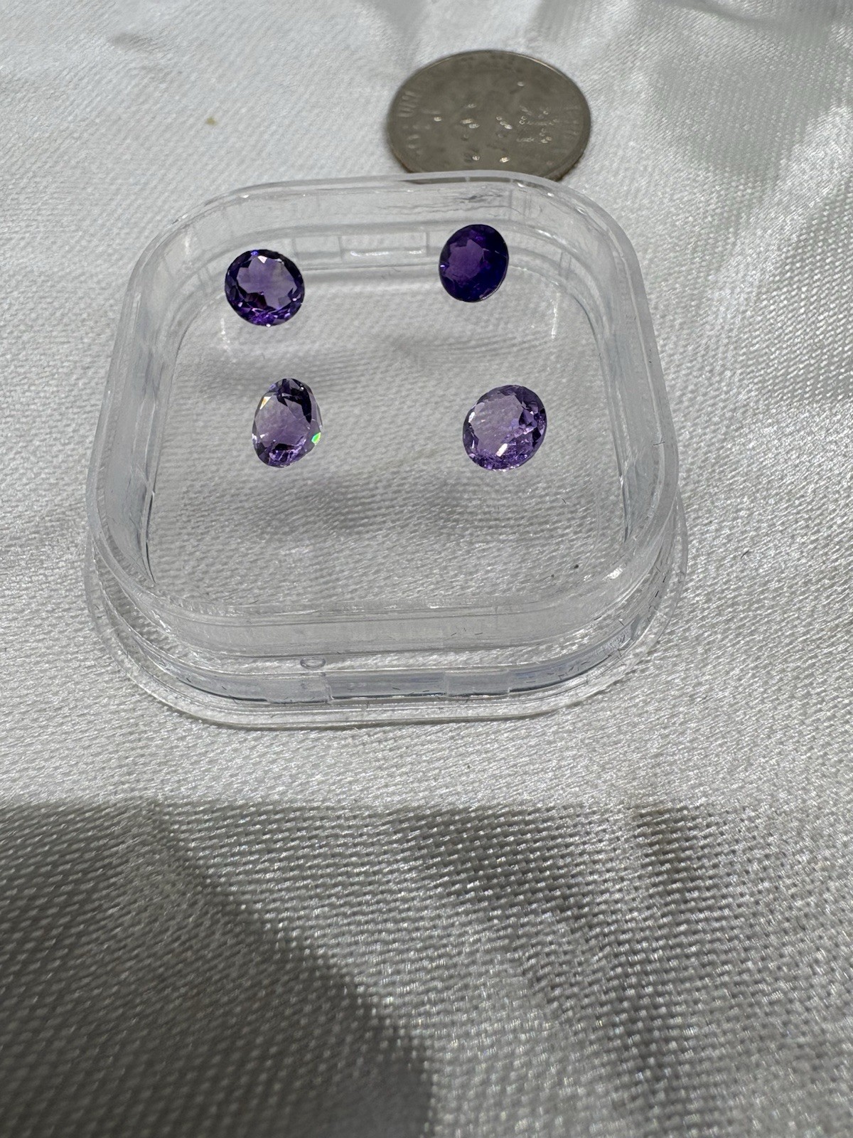 Loose Natural Round Cut Amethyst Gemstone 5 Millimeters .45-.50 Ct(one)