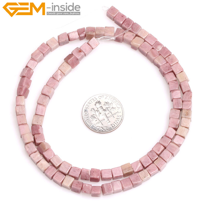 4mm Natura Square Cubic Cube Assorted Gemstone Beads Jewelry Making 15” Stone