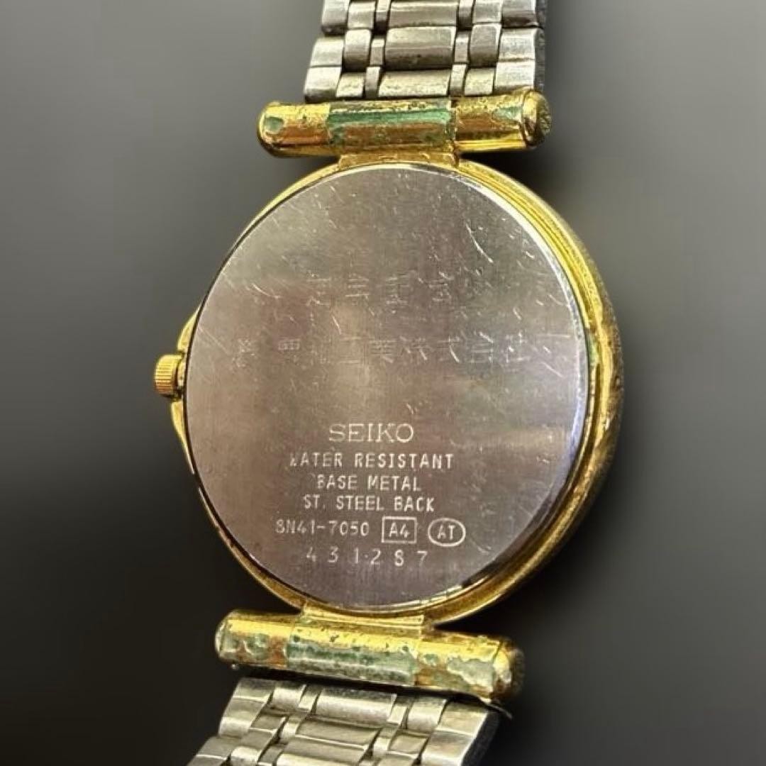 【Rare Item, Excellent Condition】SEIKO DOLCE Quartz Watch, Gold/Silver,