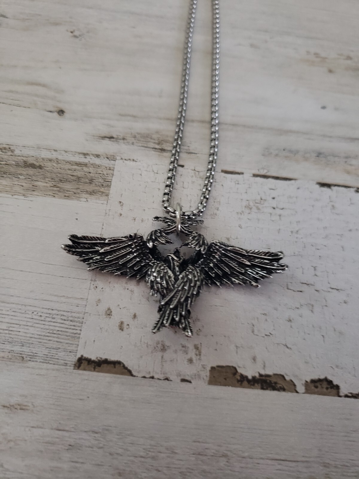 Wings necklace angel wing silver jewelry bird love gift spiritual men woman