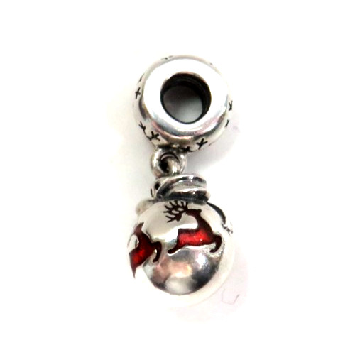 Pandora Prancing Reindeer Pendant Charm #791768EN07 Christmas Balls Ornament
