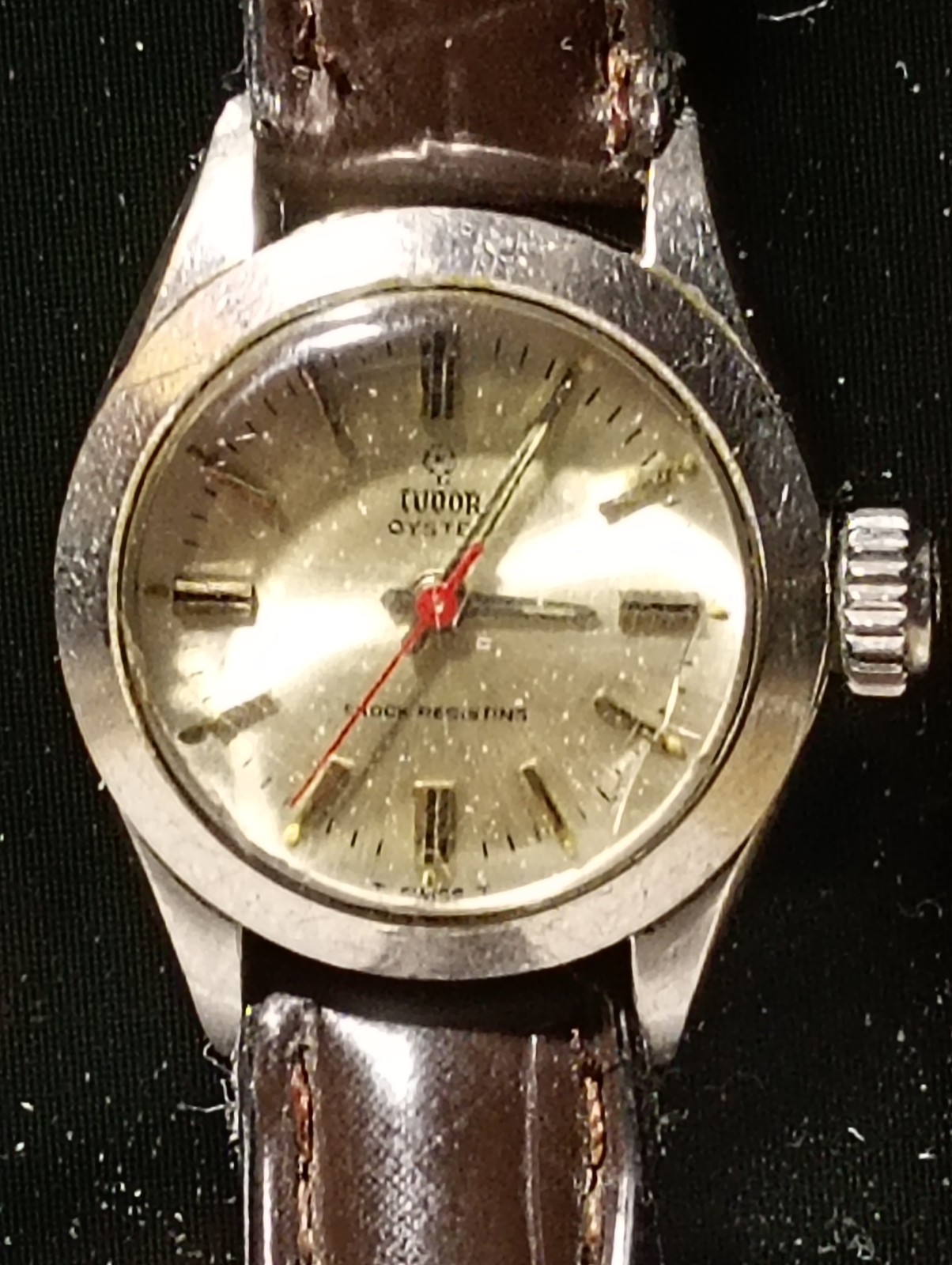 Tudor Princess Watch Red Seconds Arm 1958