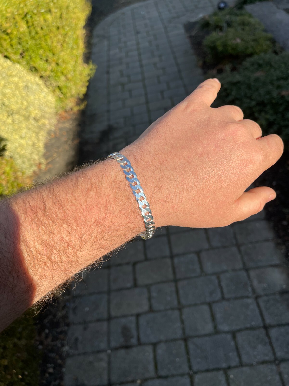 8mm Mens Miami Cuban Bracelet Real Solid 925 Sterling Silver 7″ 7.5″ 8″ 8.5″ 9″