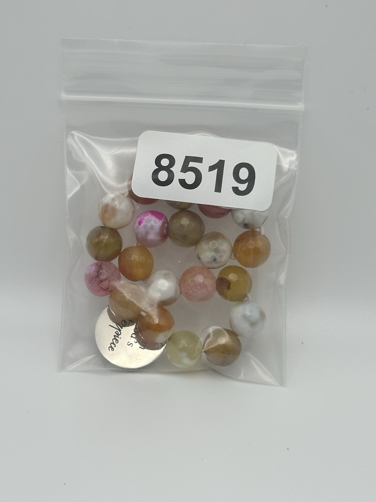 Healing Stone Beaded Stretch Bracelet With God’s Masterpiece Charm