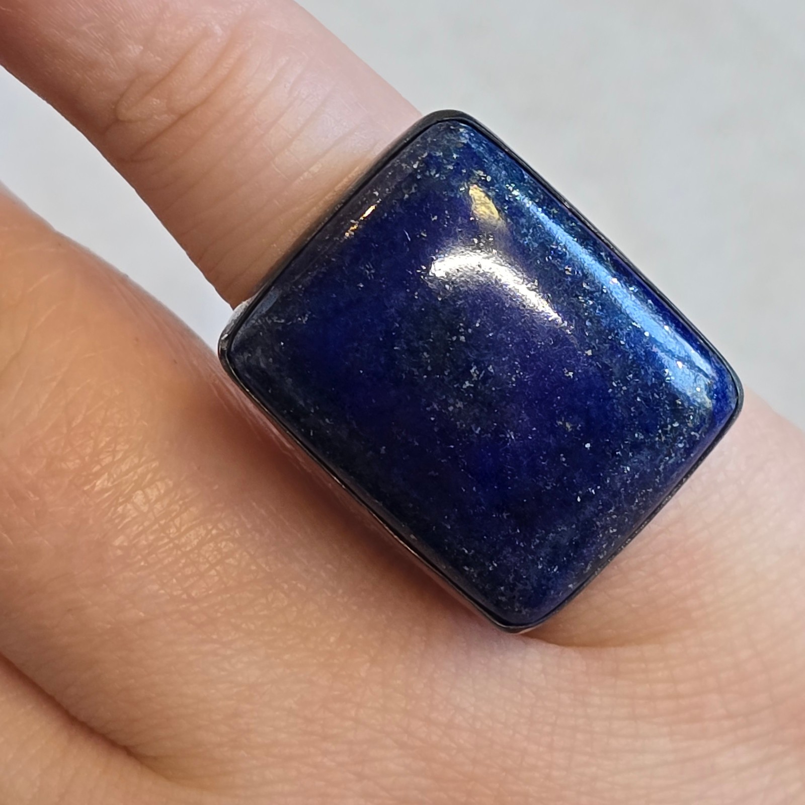 Sterling Silver Jay King Ring 15.7g Fine Jewelry Size 7.5 Lapis Color *READ*