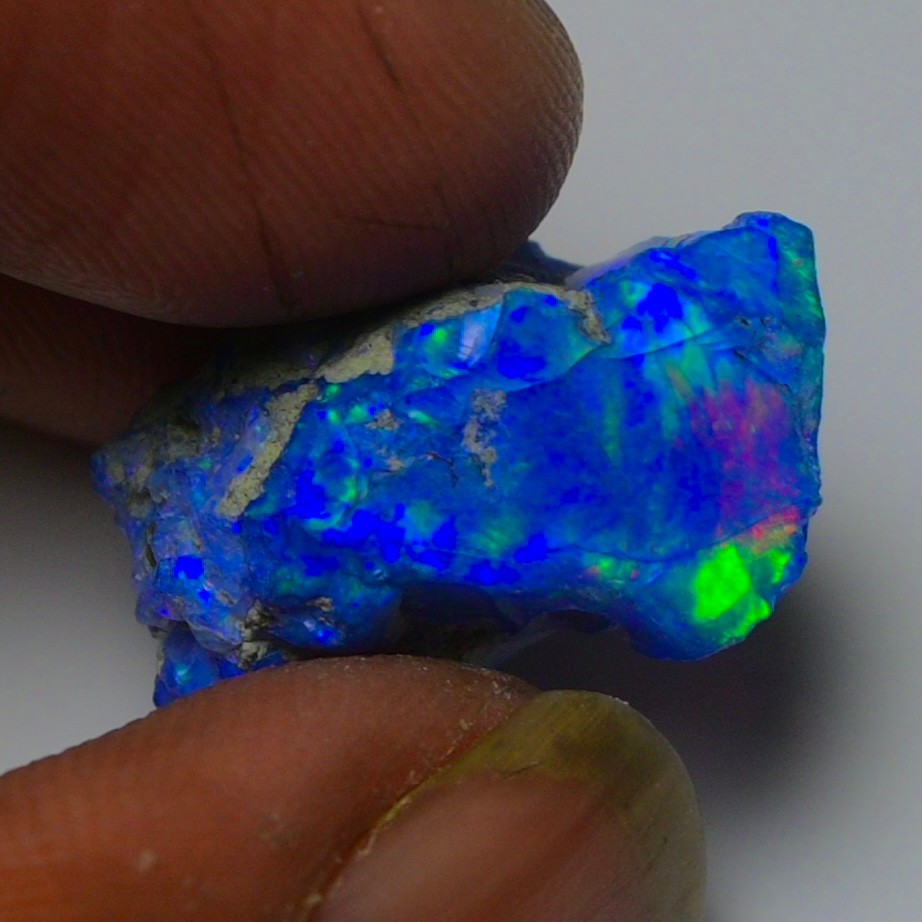Blue Opal Rough 10.00 Carats, Smoked Ethiopian Welo Opal Rough, Fire Opal Rough