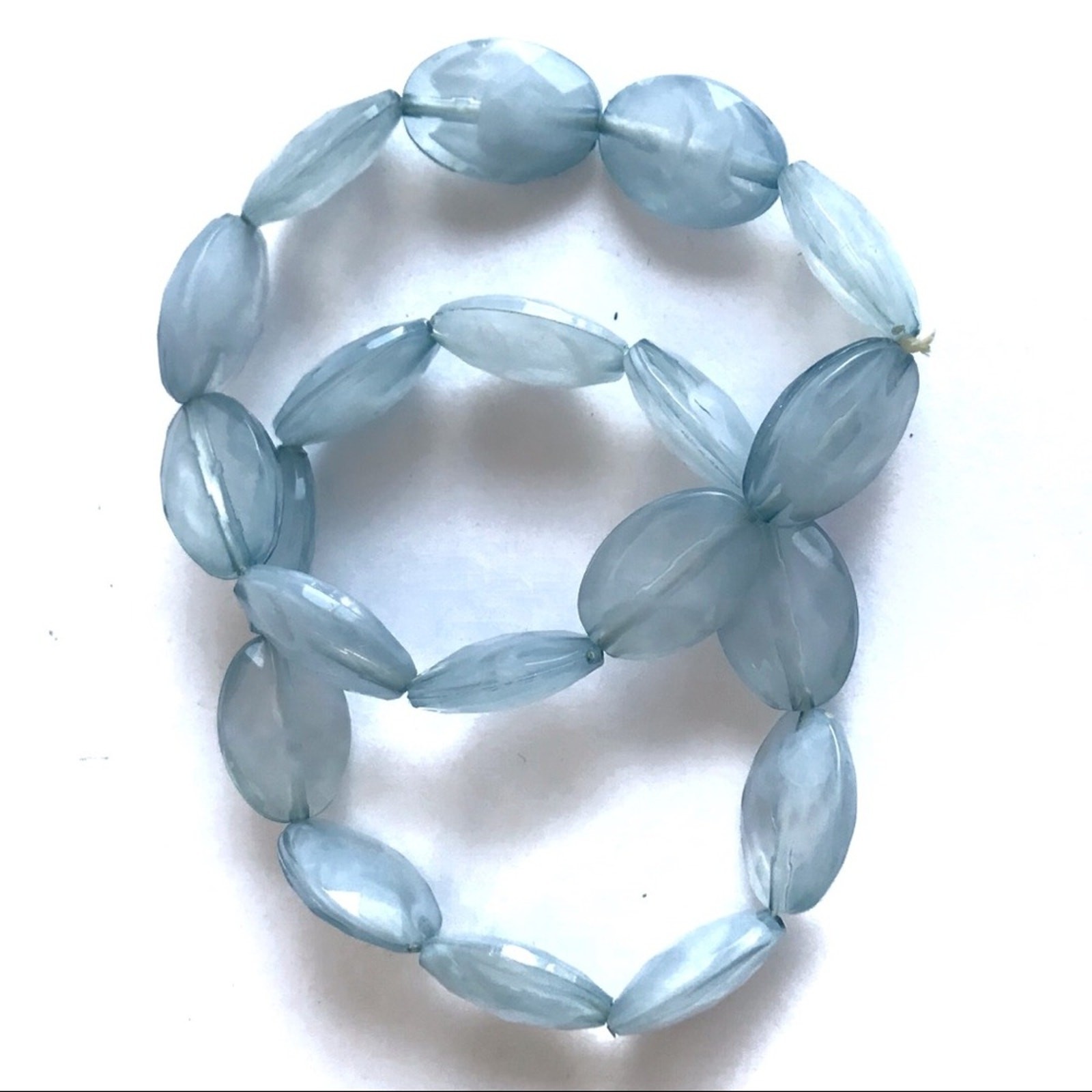 Blue Spring Stackable Stretch Bracelet 2 Piece Set