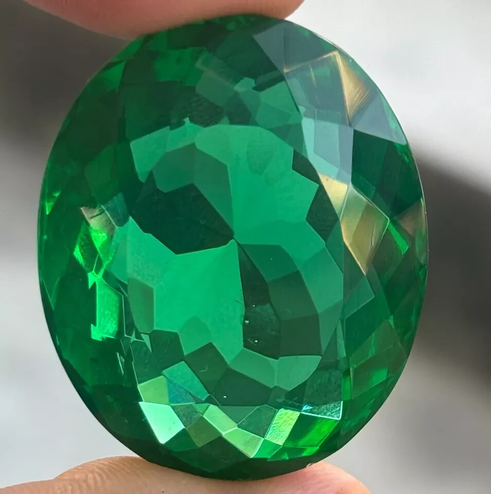 Green Emerald 125 Ct Colombian Huge Oval Cut Natural Certified Loose Gemstone