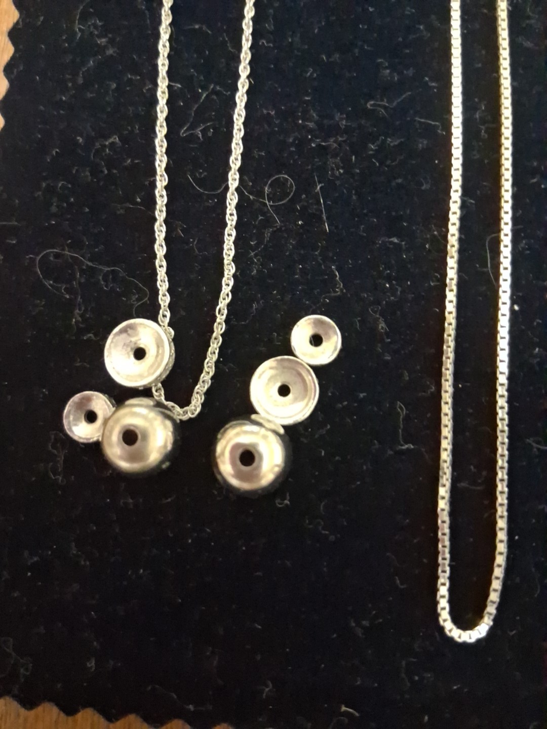 Sterling Silver stamped Chains, earrings And Pendent Necklaces