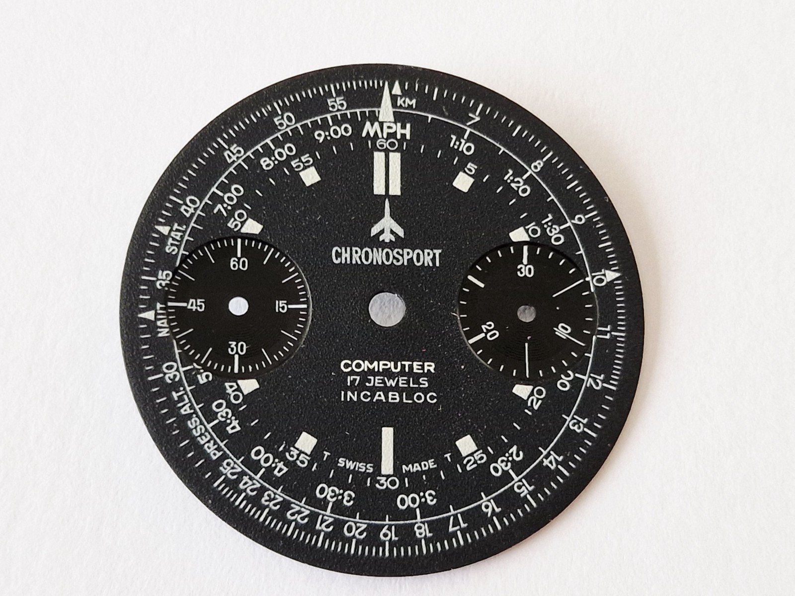 Valjoux Cal 7730 Chronosport Watch Dial Swiss Made Chronograph 28.85mm Approx