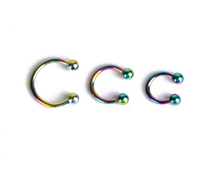 Earrings Septum Naval Surgical Stainless Steel Color Set Ball Hoop Pierce Gift