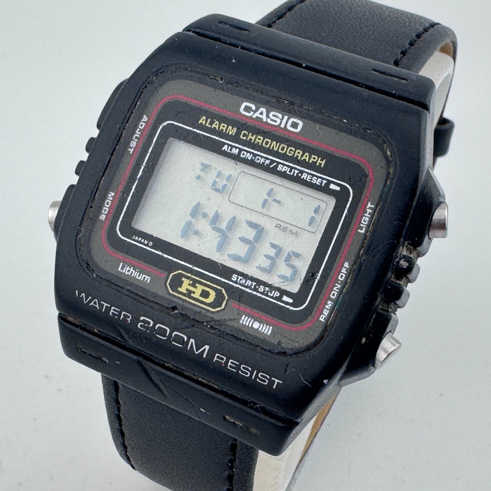 VTG Casio Digital Watch DW-260 Mod 890 Men 200m Black Alarm Chrono New Battery