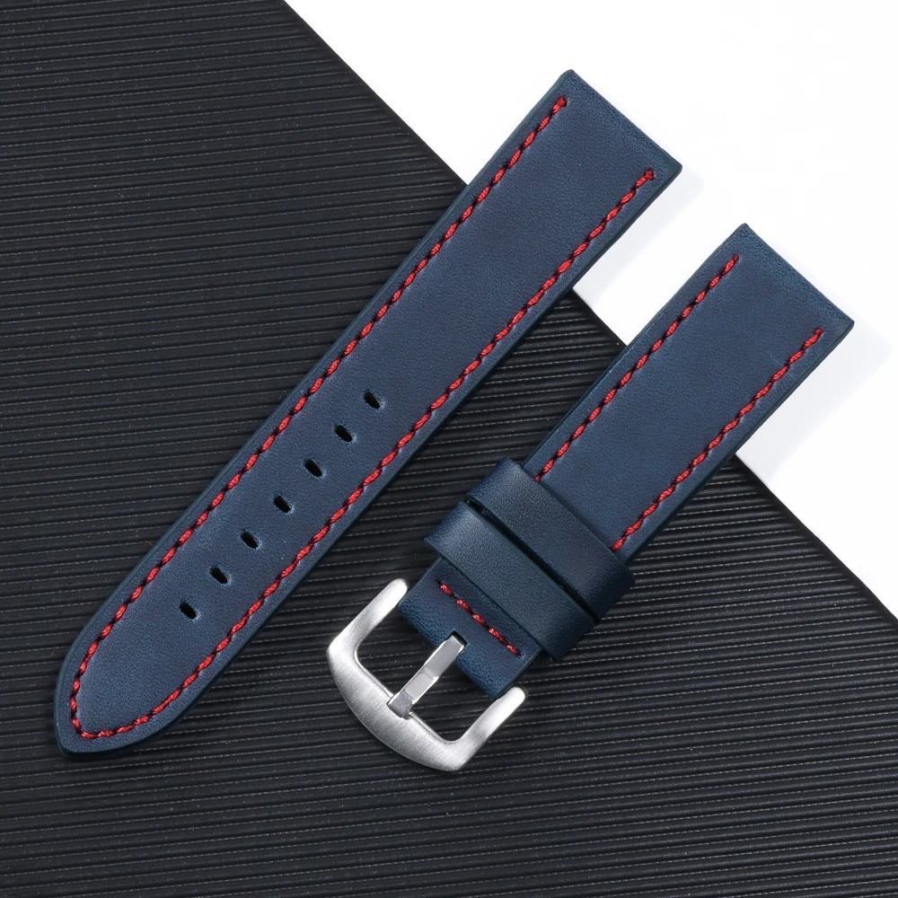 High Quality Leather Watch Band Straps mens stitched Wristband 18 20 22 24mm