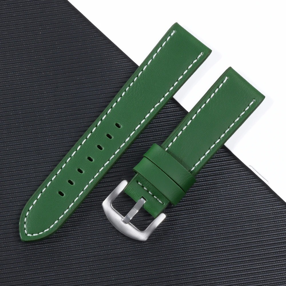 High Quality Leather Watch Band Straps mens stitched Wristband 18 20 22 24mm