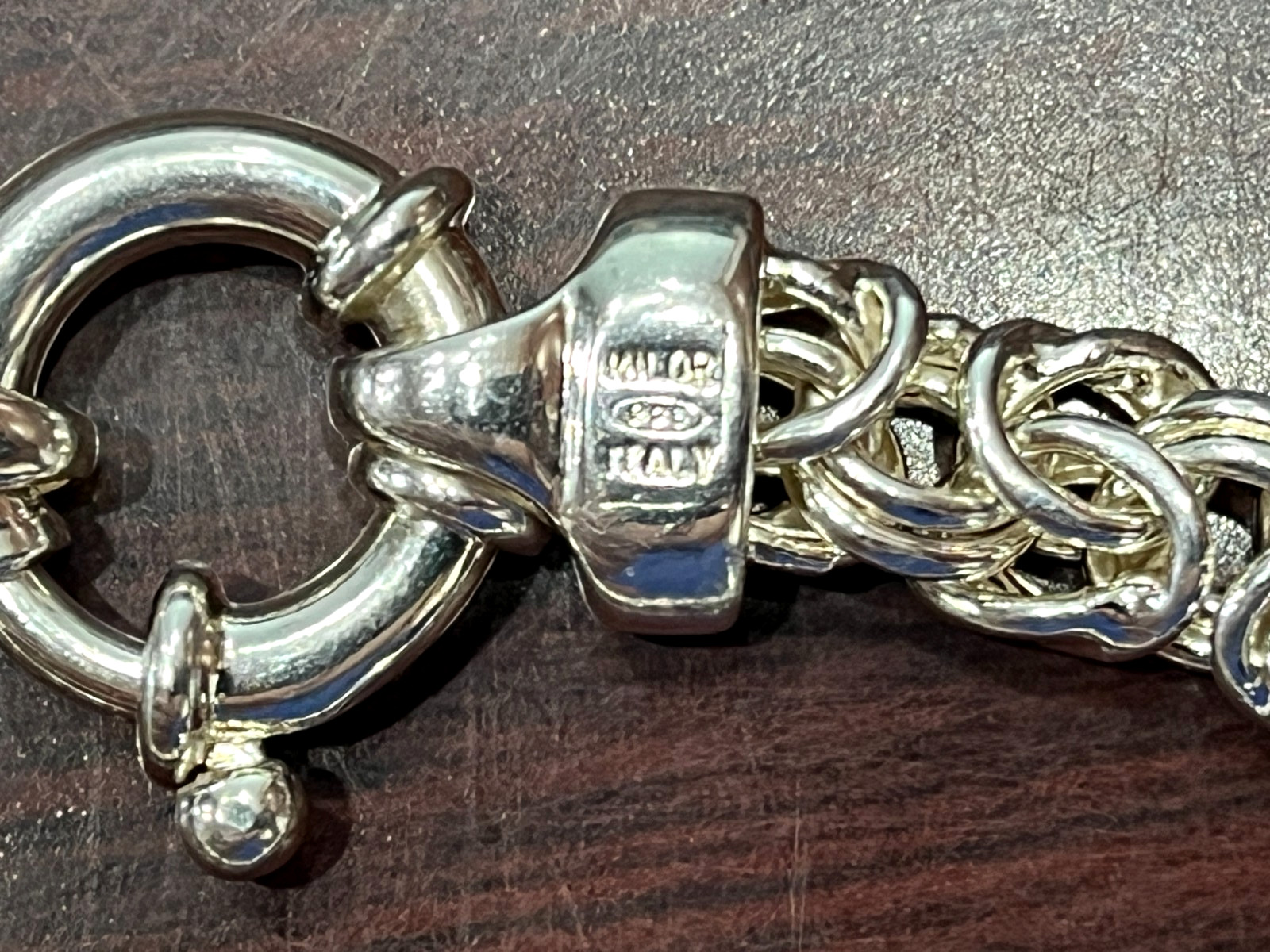 Milor Sterling Silver Byzantine Chain Bracelet – 7″ – 16.8g – Italy