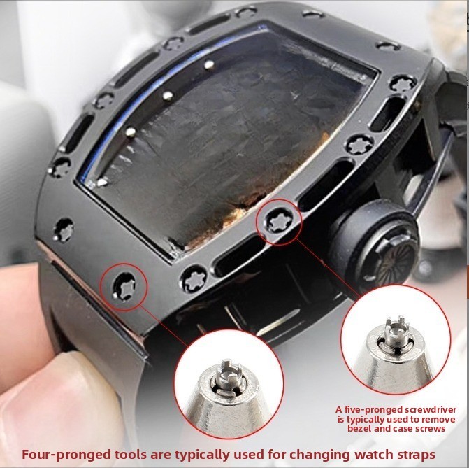 High Quality Screwed Rubber Watch Strap Fits Richard Mille Silicone Watch Bands