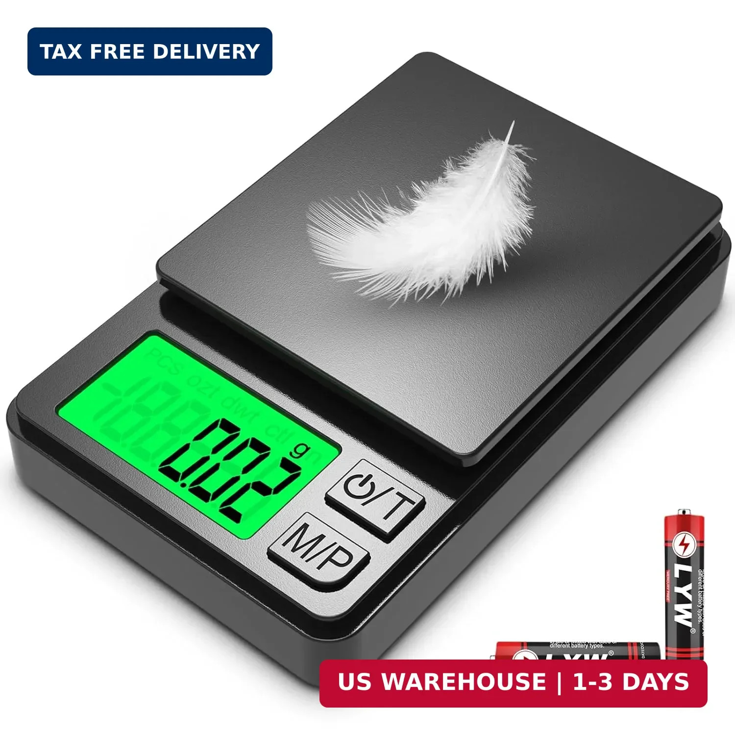 1000g x 0.01g Digital Pocket Scale LCD Jewelry Gold Coin Gram Weight Scale