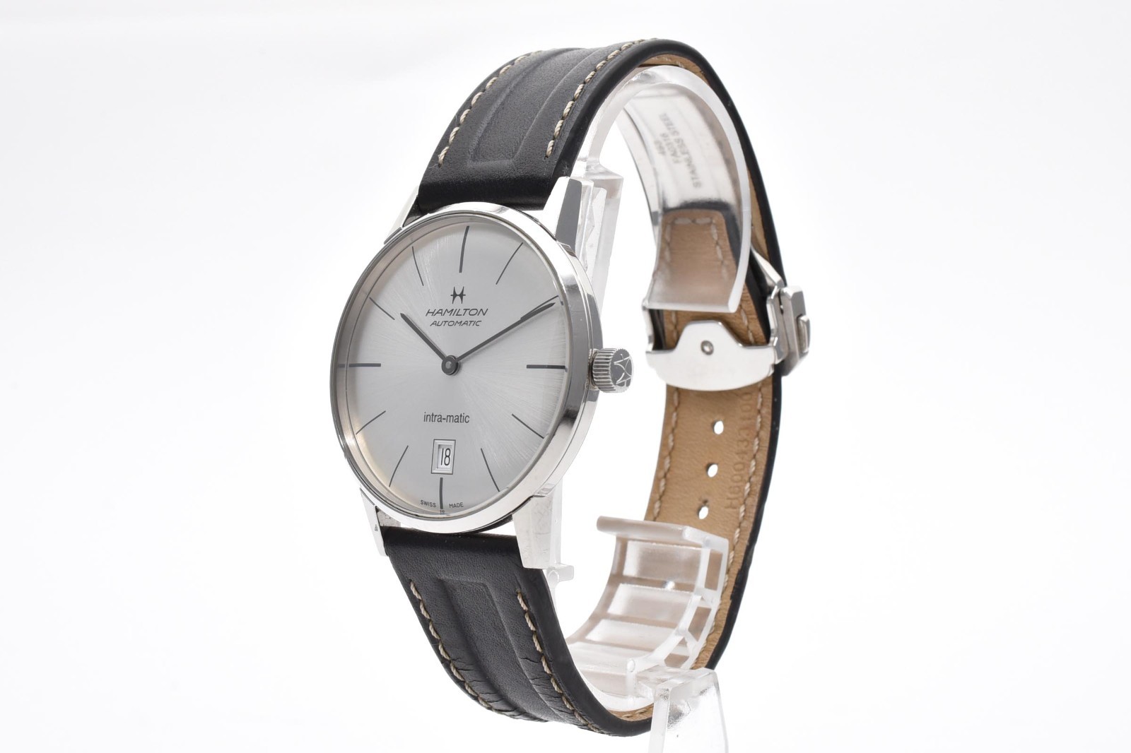 [Exc+5 w/Box] Hamilton Intra-Matic H384551 Silver Dial 21J Automatic Men’s Watch