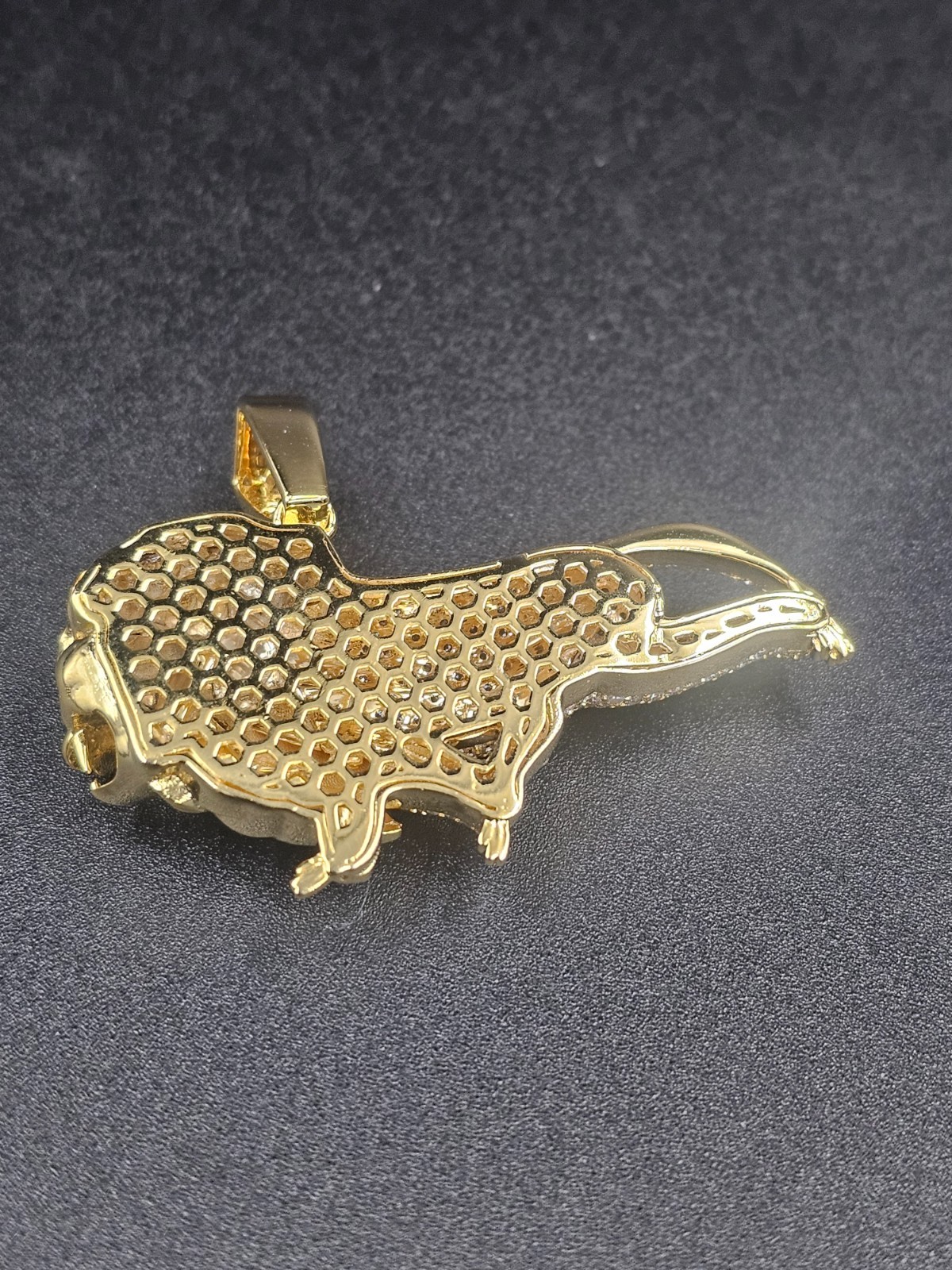 4.50Ct Round Cut Tester Pass Moissanite Men’s Lion Charm Pendant 925 Sterling