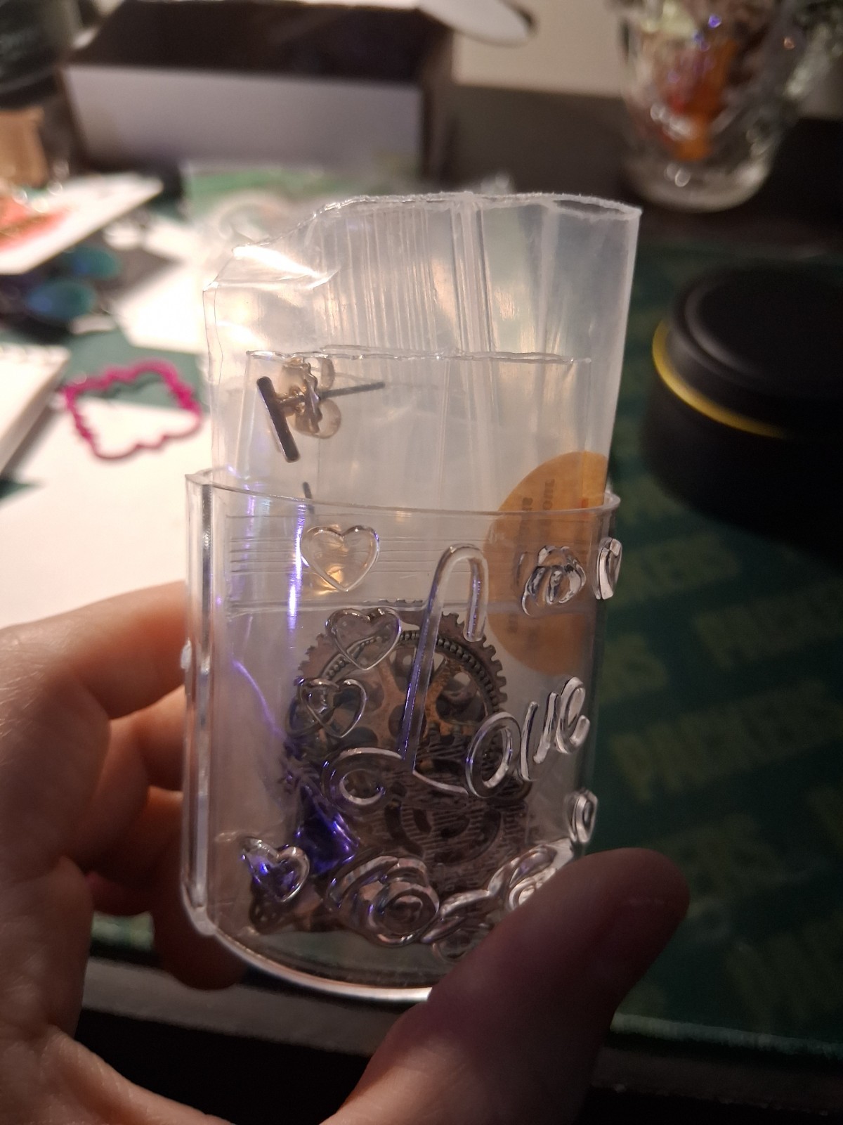 Love Mystery Jewelry Jar Has About 6 Pieces Of Jewelry Inside