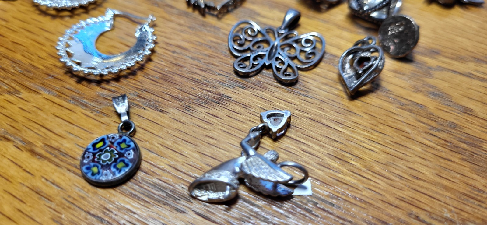 70+grams 22 Pices MARKED 925,SILVER EARRING,PENDANTS, BRACELET.WEARABLE,SELLABLE