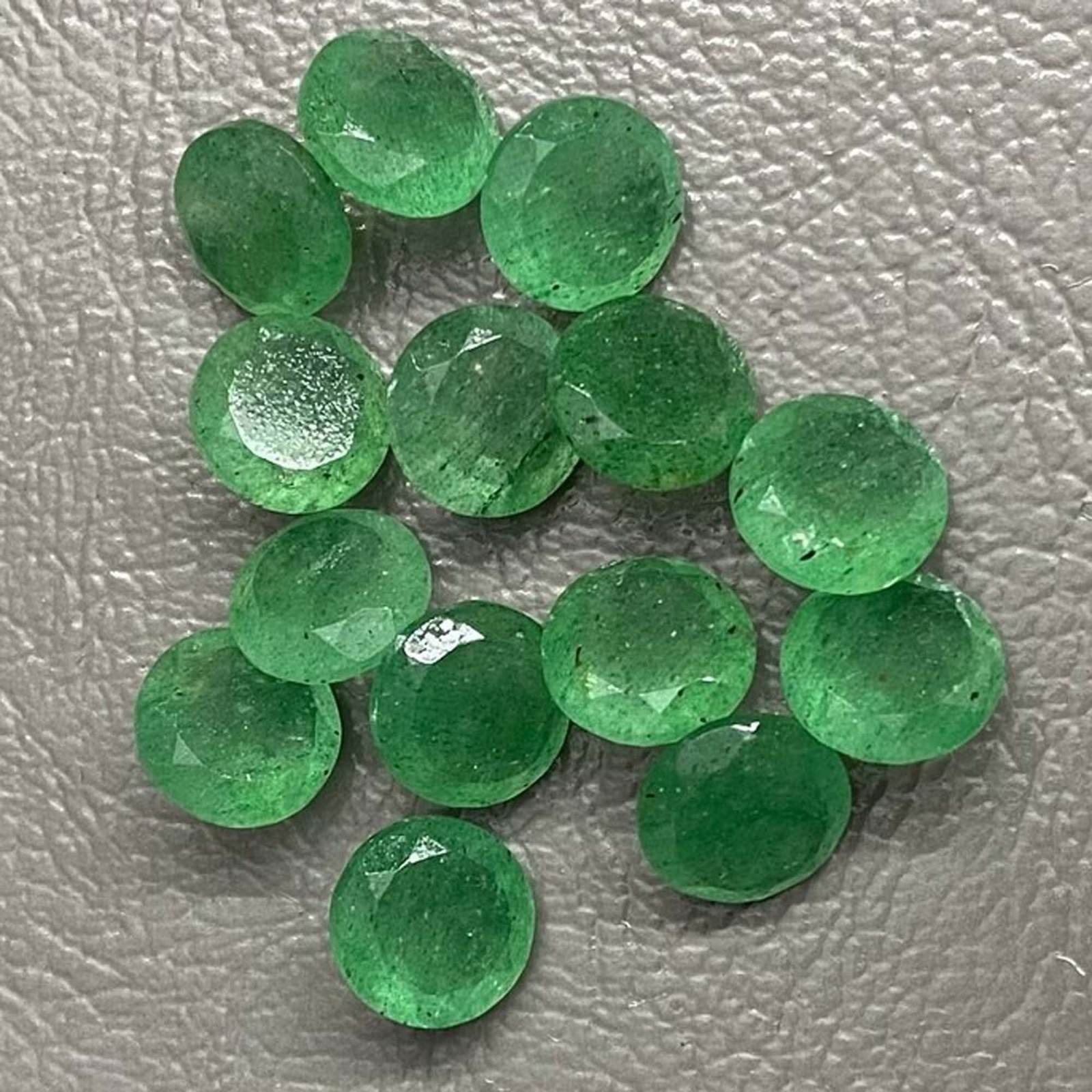 Natural Green Strawberry Quartz Round Faceted Cut 5mm To 20mm Loose Gemstone