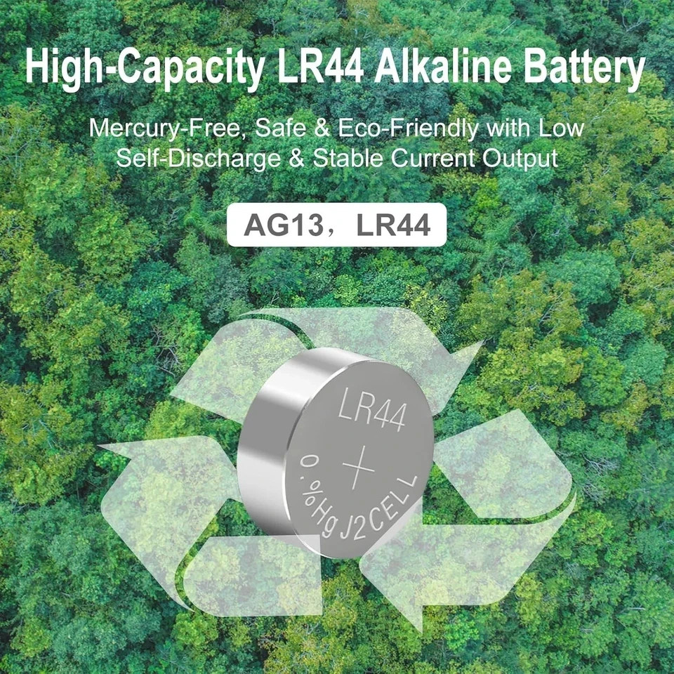 50 Pack LR44 Batteries, AG13 357 303 SR44 a76 Lr44 Button Cell Batteries, 1.5v B