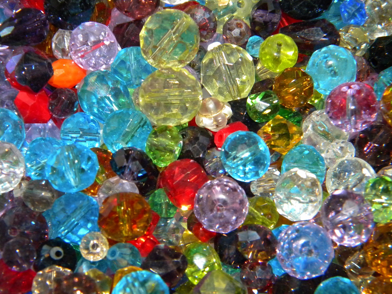 NEW 300/Pc LOT 6mm-10mm RONDELLE GLASS Faceted Czech, AB Beads Mixed colors
