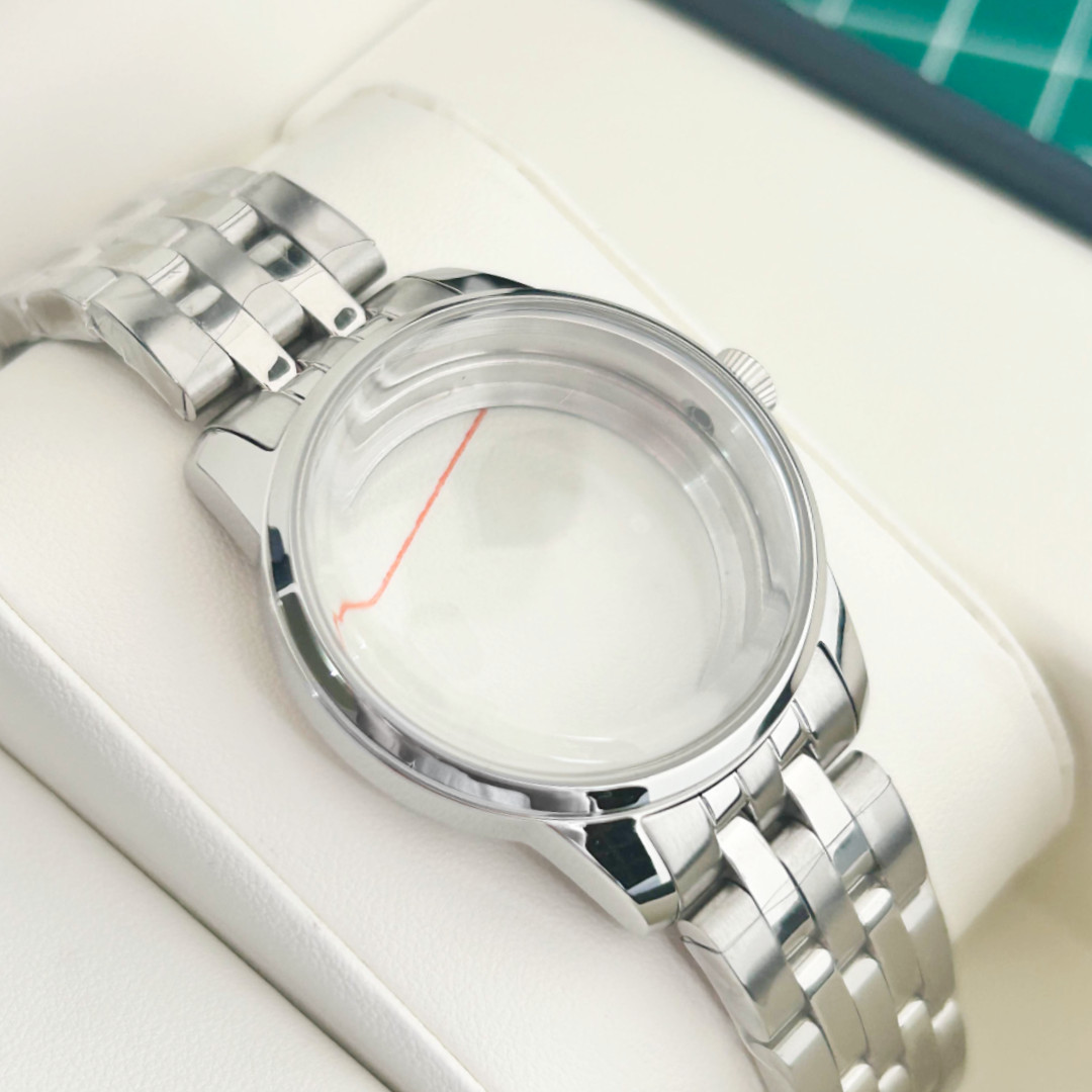 33MM Cocktail Stainless Steel Watch Case and Strap Fit NH35 7S26 NH38 Movement