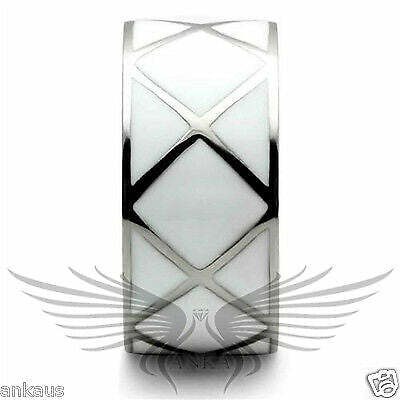 Elegant Design White Epoxy Fashion Ring No Stone 5 6 7 9 10 Tk219