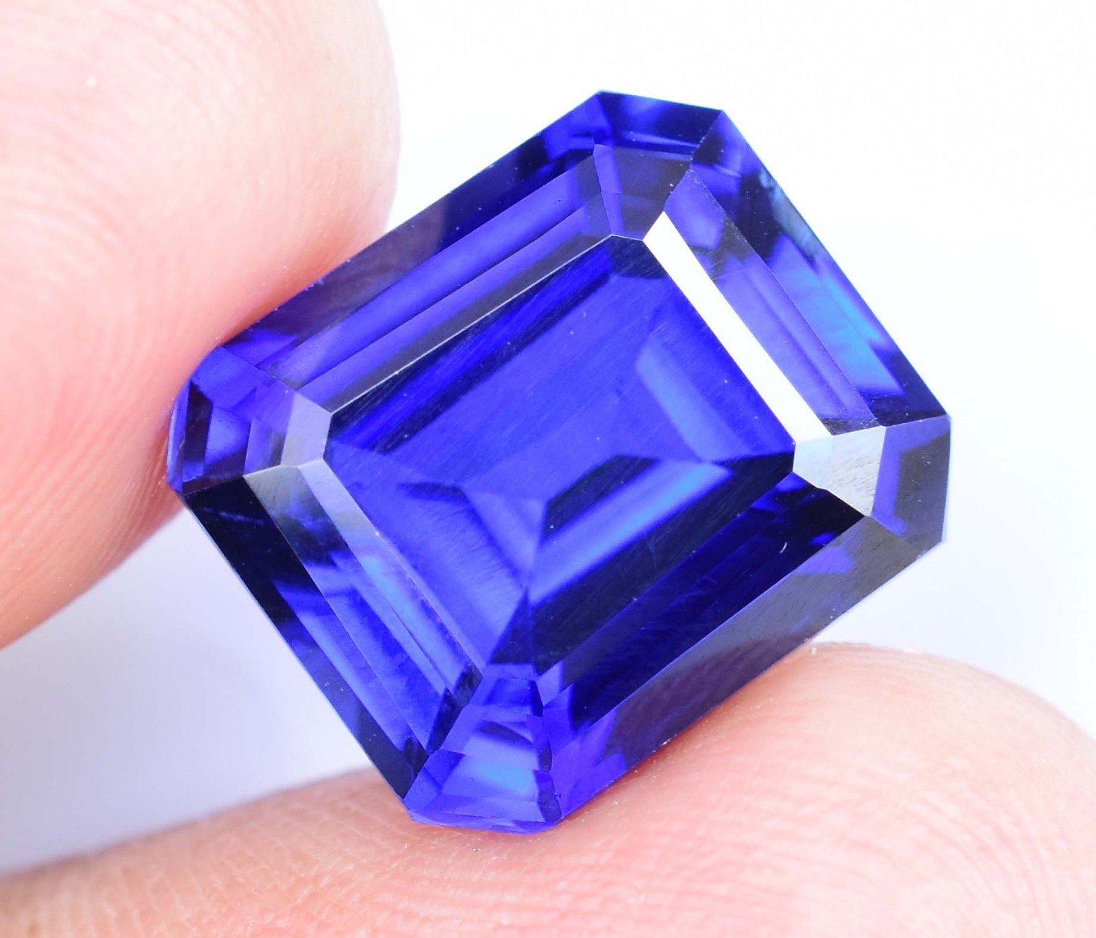 Flawless 12.80 Ct Natural Blue Ceylon Sapphire AGL Certified Emerald Gemstone