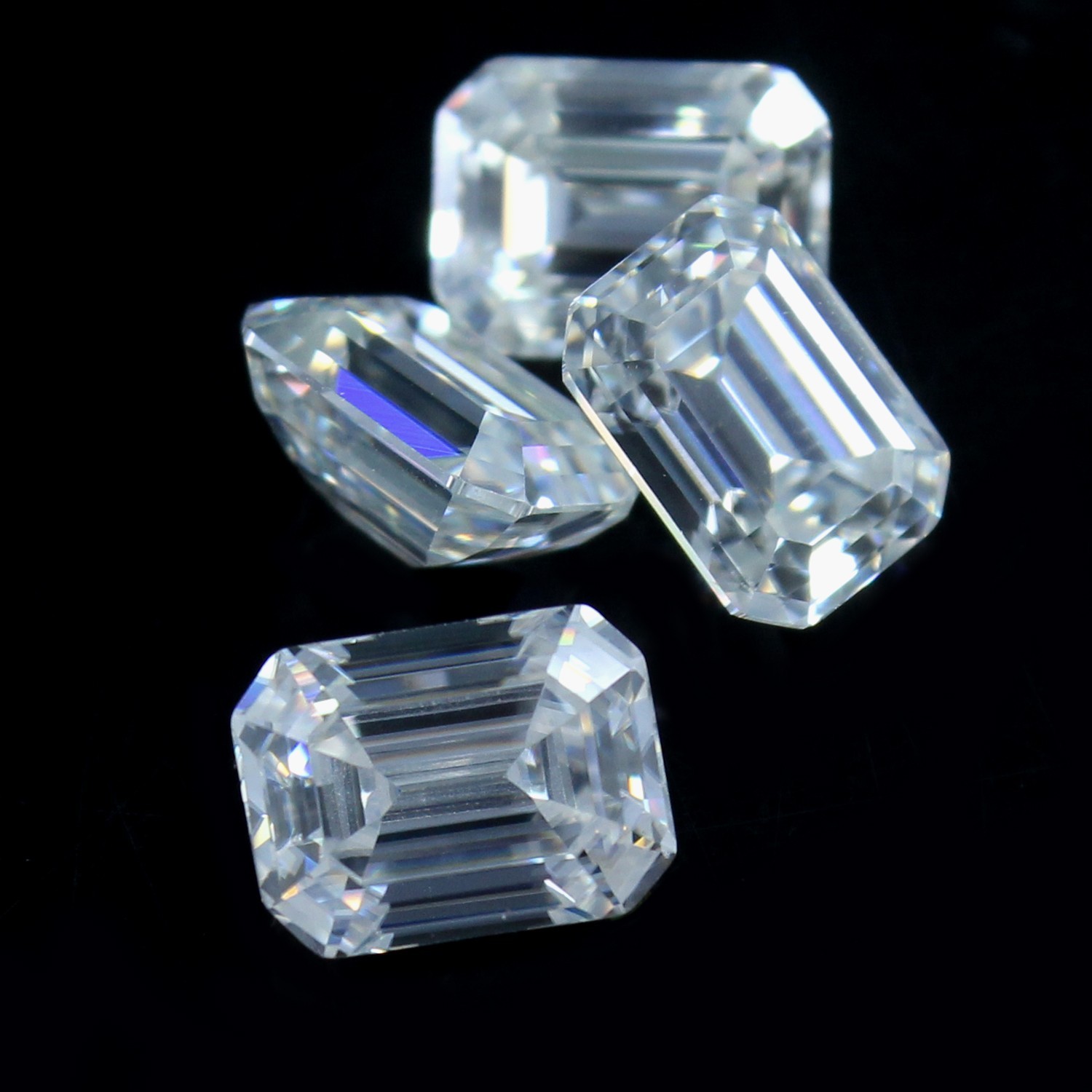 1.2 Ct Natural Certified DE Color VVS1 Excellent 2.5×5 MM Emerald Diamond 4 Pcs