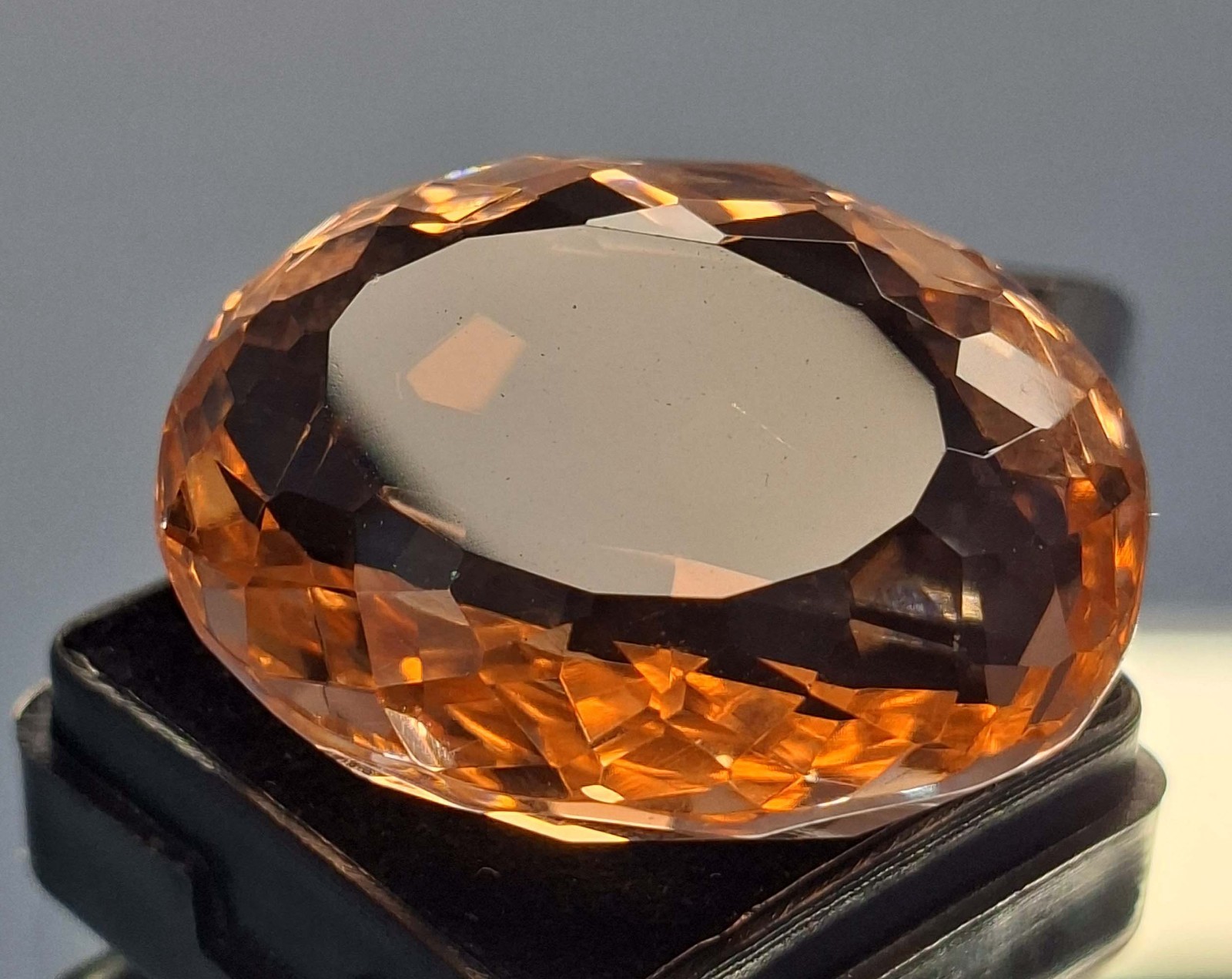 Natural Imperial Topaz 82-84 Carat Oval Cut Certified Loose Gemstone RK936
