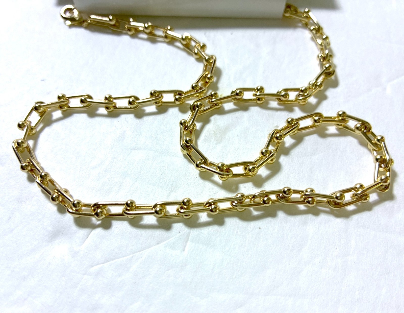 AND NOW THIS OBLONG PAPER-CLIP GOLD-TONE CHAIN NECKLACE 18″ NWT BRAND NEW